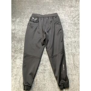 Born Tough Workout Joggers Pants Mens Large Black Stretch Drawstring Tapered Leg